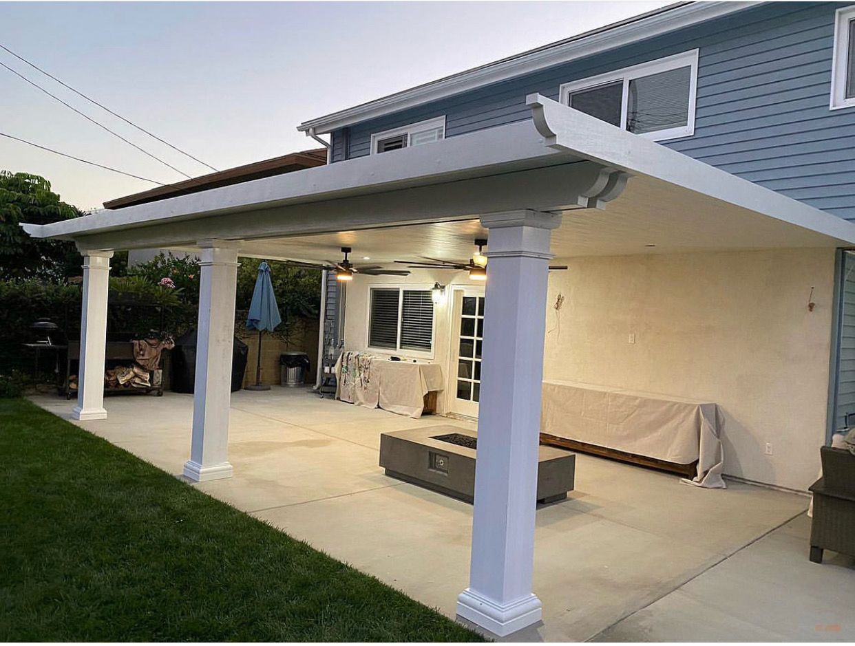 pool with patio and cover